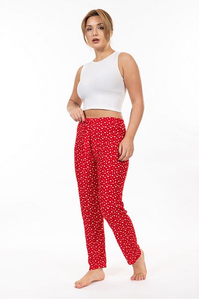 TAMPAP Women's Suede Textured Patterned Pajama Bottom