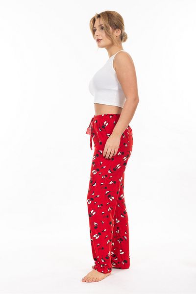 TAMPAP Women's Suede Textured Patterned Pajama Bottom