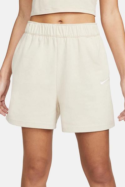 Nike Αθλητικά ρούχα Essential Loose Fit Σορτς Ζέρσεϊ Loose Fit Ύφασμα Ζέρσεϊ Γυναικείο Σορτς Μπεζ
