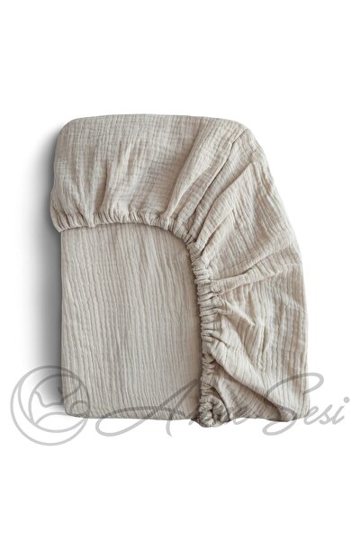 Anne Sesi Bürümcük Muslin Fitted Sheet 70x110 cm Organic Cotton 15 cm Bed Height