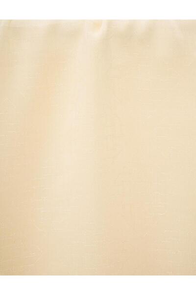 Kayra Cream Colored Geometric Patterned Cotton Shawl