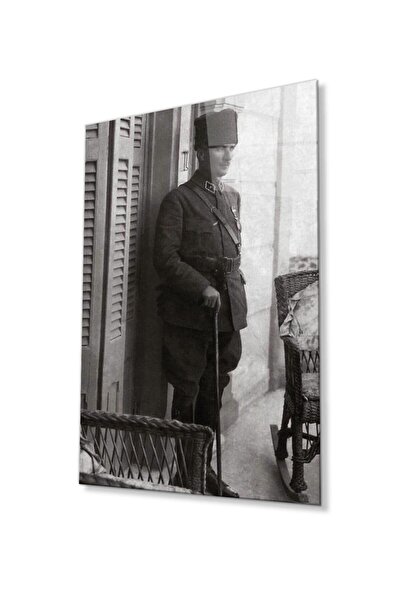 idealizbiz Ataturk staklena slika, 4mm izdržljivo kaljeno staklo, Ataturk sta...