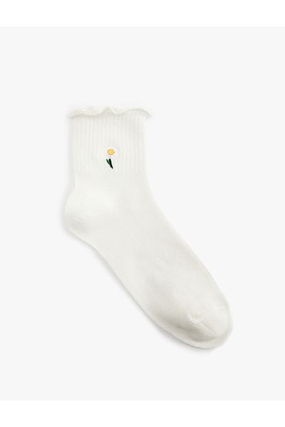 Koton Daisy vyšívané volánkové ponožky