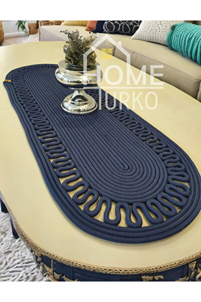 HomeTurko Runner din răchită din iuta naturală cu model modern - Serviciu ame...