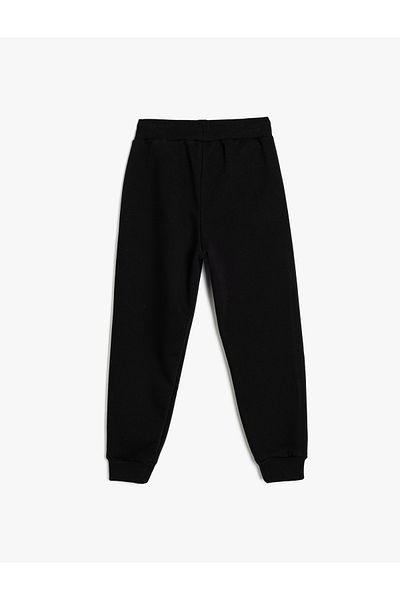 Koton Pantaloni de sport din bumbac cu buzunar, cu talie elastică