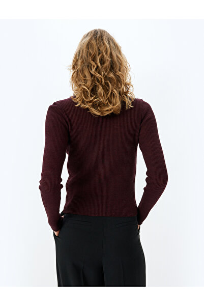 Koton Lightweight Stand Collar Long Sleeve Basic Knitwear Sweater