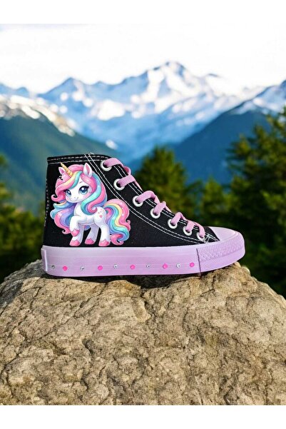 LİASSHOES Roz Strălucitor sidef strălucitor unicorn roz talpă adidași femei c...