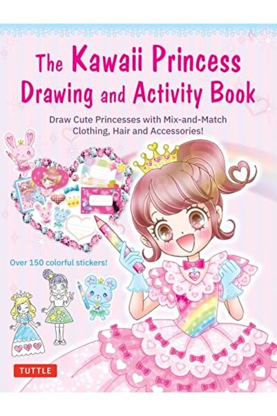 Tuttle Publishing كتاب الرسم والأنشطة الخاص بالأميرات اللطيفات ارسم أميرات لط...