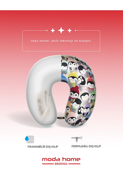 moda home bedding 2 Neck Pillow - Penguin Travel Pillow