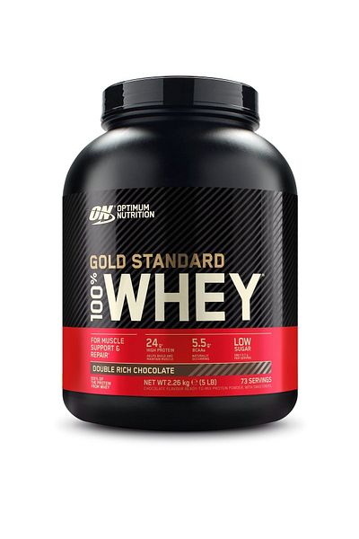 Optimum Nutrition High Protein 100% Whey Gold Standard - Chocolate Flavored, 2.26kg, 73 Serve