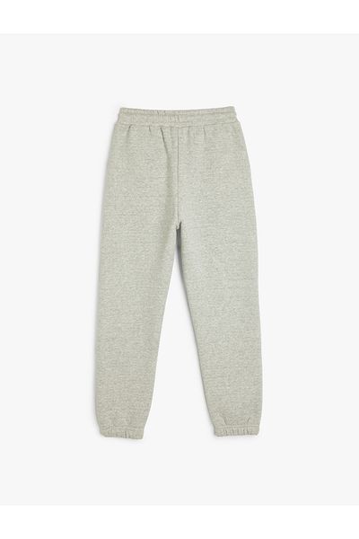 Koton Printed Jogger Sweatpants with Pocket Detail and Tie Waist