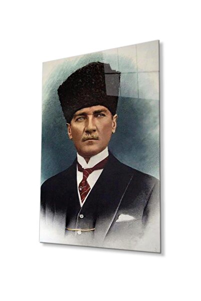 idealizbiz Ataturk Glass Painting 4mm Sticlă temperată durabilă, Ataturk Glas...