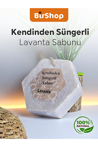 Kendinden Süngerli Doğal Gliserinli Lavanta Sabunu 100gr