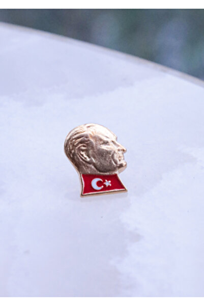 Kuker Madeni Eşya Türk Bayraklı Atatürk Rozeti