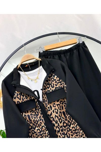 YILMAZBARMAZ set de damă cu imprimeu leopard
