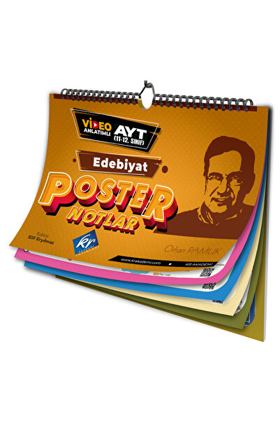 KR Akademi Yayınları AYT Edebiyat Poster Notlar