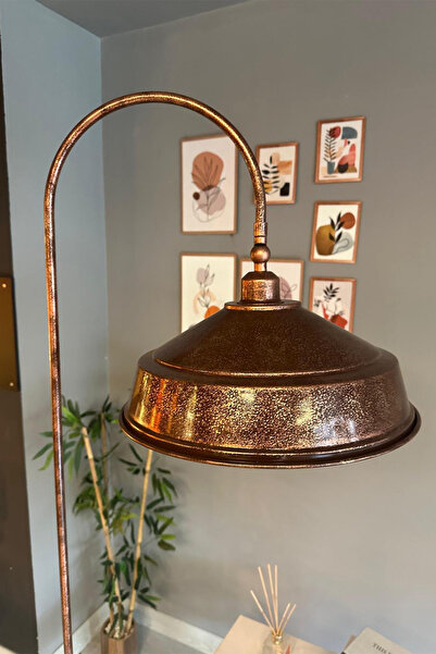 Bamyum Patina Lambader Modern Dekoratif Metal Oturma Odası Çalışma Odası Zemin Lambası