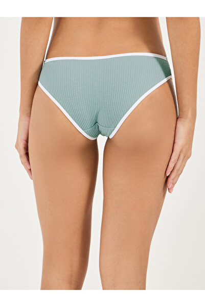 Styli Pack of 6 - Contrast Lace & Bow Trim Cotton Bikini Brief