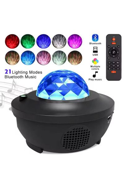 post alley Galaksi Gökyüzü ve Yıldız Yansıtan Projektör Gece Lambası Bluetoot...