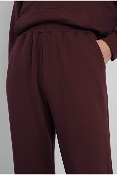 HEQA Paçası Lastikli Eşofman Altı Bordo