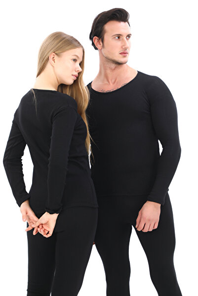 SAUNA SUIT Ζεστό Χειμερινό Θερμικό Εσώρουχο 1ης Ποιότητας Μαύρο Σετ Μπλούζας