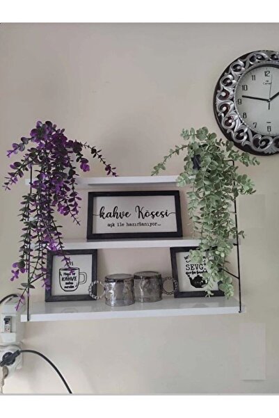 Wooden Factory Mutfak, Çay, Kahve Köşesi, Ahşap Çerçeveli Tablo Seti