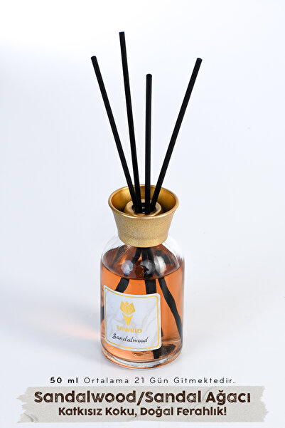 Hagen SANDALWOOD Sandal Ağacı Kokusu Çubuklu Oda Kokusu Bambu Kokusu Dolap Ba...