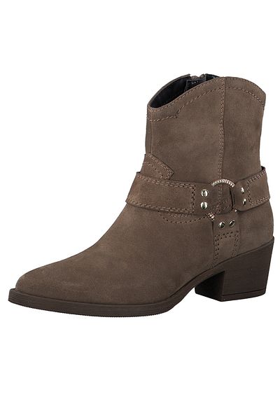 Tamaris Damen Elegante Stiefelette 1-25705-43 Braun 300 Brown Leder mit TOUCH-IT