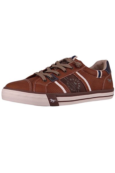Mustang Herren Low Sneaker Low Top 4072317 Braun 307 Cognac Kunstleder