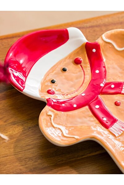 LC Waikiki LCW HOME Sunum Tabağı 24 Cm Karışık Yılbaşı Temalı Seramik