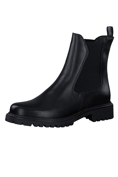 Tamaris Damen Elegante Stiefelette 1-25427-41 Schwarz 001 Černá Leder mit TOUCH-IT