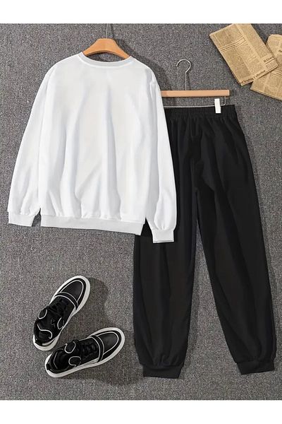 YOHO SPORT NewYork Printed Unisex Σετ χειμερινής φόρμας - Φούτερ και φούτερ από χοντρό βαμβάκι