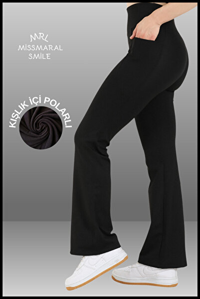 missmaral Чорні жіночі лосини з високою талією та еластичним поясом - з двома...