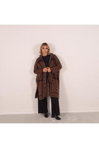 Mole İstanbul Plus Size Patterned Poncho