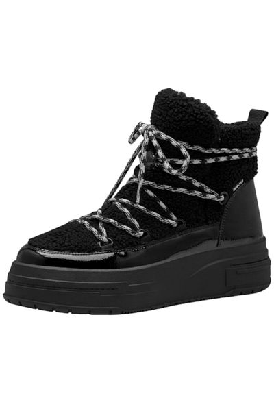Tamaris Damen Sportliche Stiefelette Winterschuhe DUO-Tex 1-26807-43 Schwarz 001 Black Lederimitat/ Textil