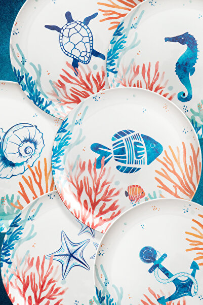 BOSSİO Fast 28cm 11-Inch Aquarium Fish Plate:Outdoor Beach Camping Picnic Decorative Serving