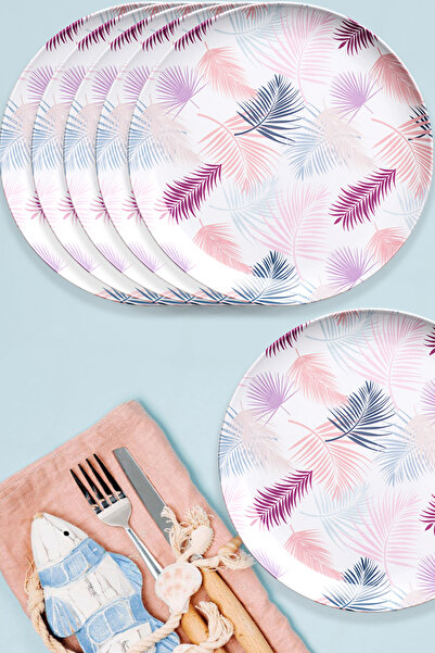 BOSSİO Fast 28cm 11-Inch Tropical Pink Serving Plate: Outdoor Garden Caravan Picnic Decorative