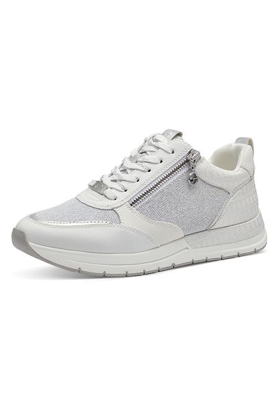Tamaris Damen Low Sneaker Low Top 1-23732-41 Weiß 197 White Comb Textil/Synthetik mit COMFORT-Lining & Remov