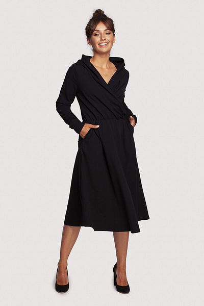 BEWEAR Flared dress with a hood