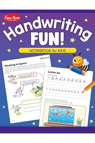 Evan Moor Educational كتاب تدريبات الكتابة اليدوية الممتعة لجميع الصفوف