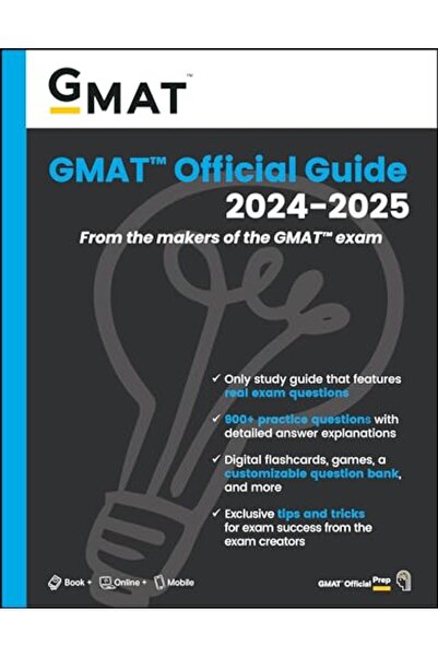 John Wiley & Sons Inc دليل GMAT الرسمي 2024-2025 كتاب بنك الأسئلة عبر الإنترنت