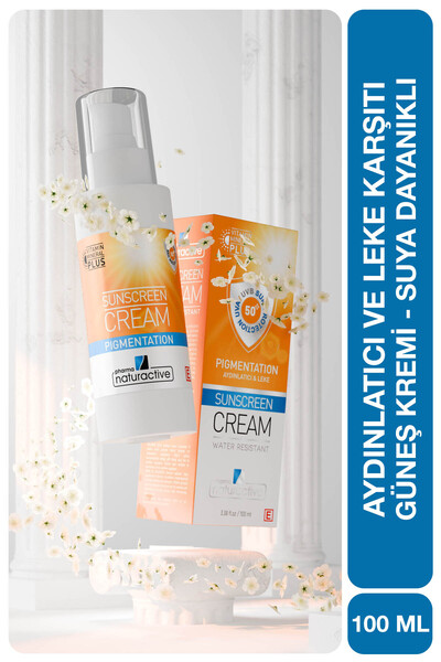 Pharmanaturactive واقي شمسي مضيء ومضاد للعيوب بعامل حماية من الشمس SPF50، 100 مل