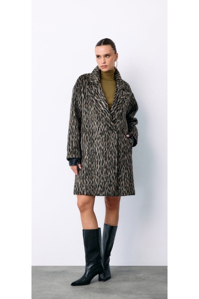 Sateen leopar desen mantomuz