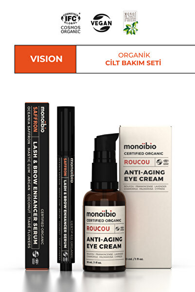 Monoibio VISION Organik Cilt Bakım Seti - Cosmos Organic Sertifikalı & Vegan