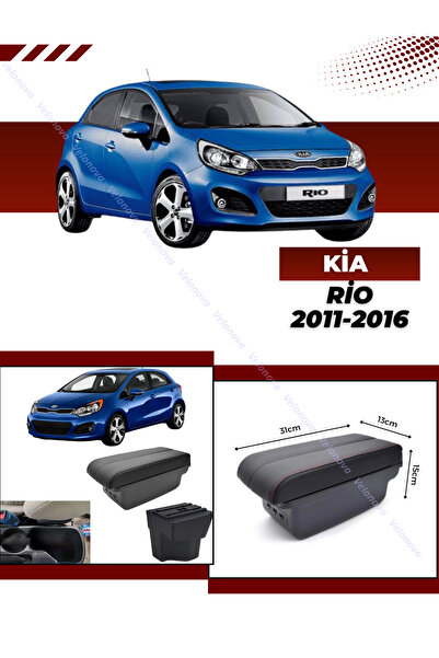 Velonova Kia Rio 2011-2016 Sürgülü Kolçak Kol Dayama 2 Adet USB Lİ Araca Özel...