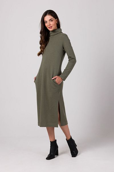 BEWEAR Rochie midi simplă cu guler fals