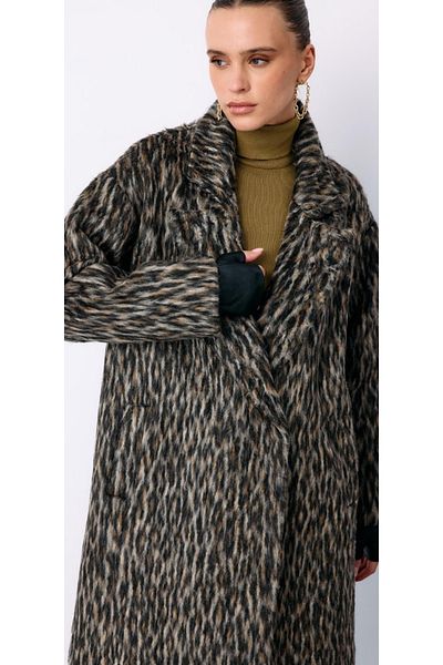 Sateen Our Leopard Print Coat