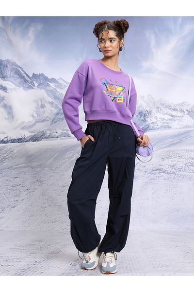 Tokyo Talkies By Styli Retro Graphic Print Dropped Shoulder Sweatshirt