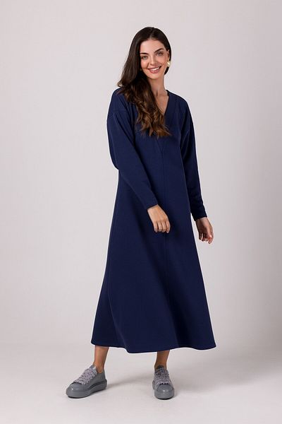 BEWEAR Rochie maxi tricotata cu maneca lunga