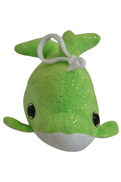 SELAY TOYS Green Dolphin - Plush Keychain, Model 1497